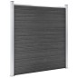 Zaunelement Set WPC 1391x186 cm Schwarz Zaunelement Set WPC 1391x186 cm Schwarz