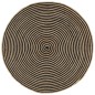 vidaXL Teppich Handgefertigt Jute mit Spiralen-Design Schwarz 90 cm 