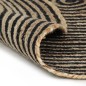 vidaXL Teppich Handgefertigt Jute mit Spiralen-Design Schwarz 90 cm 