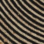 vidaXL Teppich Handgefertigt Jute mit Spiralen-Design Schwarz 90 cm 