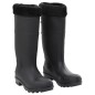 vidaXL Gummistiefel mit Herausnehmbarem Innenfutter Schwarz Gr. 38 PVC vidaXL Gummistiefel mit Herausnehmbarem Innenfutter Schwarz Gr. 38 PVC