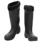 vidaXL Gummistiefel mit Herausnehmbarem Innenfutter Schwarz Gr. 38 PVC vidaXL Gummistiefel mit Herausnehmbarem Innenfutter Schwarz Gr. 38 PVC