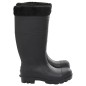 vidaXL Gummistiefel mit Herausnehmbarem Innenfutter Schwarz Gr. 38 PVC vidaXL Gummistiefel mit Herausnehmbarem Innenfutter Schwarz Gr. 38 PVC