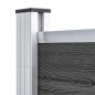 Zaunelement Set WPC 1391x186 cm Schwarz Zaunelement Set WPC 1391x186 cm Schwarz