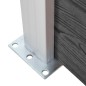 Zaunelement Set WPC 1391x186 cm Schwarz Zaunelement Set WPC 1391x186 cm Schwarz
