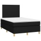 vidaXL Boxspringbett mit Matratze Schwarz 120x190 cm Stoff vidaXL Boxspringbett mit Matratze Schwarz 120x190 cm Stoff