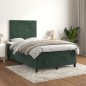 vidaXL Boxspringbett mit Matratze Dunkelgrün 120x190 cm Samt vidaXL Boxspringbett mit Matratze Dunkelgrün 120x190 cm Samt