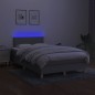 vidaXL Boxspringbett mit Matratze & LED Hellgrau 120x190 cm Stoff vidaXL Boxspringbett mit Matratze & LED Hellgrau 120x190 cm Stoff