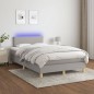 vidaXL Boxspringbett mit Matratze & LED Hellgrau 120x190 cm Stoff vidaXL Boxspringbett mit Matratze & LED Hellgrau 120x190 cm Stoff