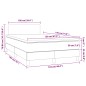 vidaXL Boxspringbett mit Matratze & LED Hellgrau 120x190 cm Stoff vidaXL Boxspringbett mit Matratze & LED Hellgrau 120x190 cm Stoff