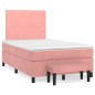vidaXL Boxspringbett mit Matratze Rosa 120x190 cm Samt vidaXL Boxspringbett mit Matratze Rosa 120x190 cm Samt