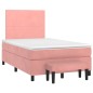 vidaXL Boxspringbett mit Matratze Rosa 120x190 cm Samt vidaXL Boxspringbett mit Matratze Rosa 120x190 cm Samt