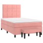vidaXL Boxspringbett mit Matratze Rosa 120x190 cm Samt vidaXL Boxspringbett mit Matratze Rosa 120x190 cm Samt