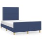 vidaXL Bettgestell mit Kopfteil Blau 120x190 cm Stoff vidaXL Bettgestell mit Kopfteil Blau 120x190 cm Stoff