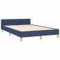 vidaXL Bettgestell mit Kopfteil Blau 120x190 cm Stoff vidaXL Bettgestell mit Kopfteil Blau 120x190 cm Stoff