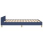vidaXL Bettgestell mit Kopfteil Blau 120x190 cm Stoff vidaXL Bettgestell mit Kopfteil Blau 120x190 cm Stoff