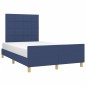 vidaXL Bettgestell mit Kopfteil Blau 120x190 cm Stoff vidaXL Bettgestell mit Kopfteil Blau 120x190 cm Stoff