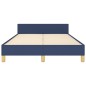 vidaXL Bettgestell mit Kopfteil Blau 120x190 cm Stoff vidaXL Bettgestell mit Kopfteil Blau 120x190 cm Stoff