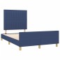 vidaXL Bettgestell mit Kopfteil Blau 120x190 cm Stoff vidaXL Bettgestell mit Kopfteil Blau 120x190 cm Stoff