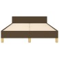 vidaXL Bettgestell mit Kopfteil Dunkelbraun 120x190 cm Stoff vidaXL Bettgestell mit Kopfteil Dunkelbraun 120x190 cm Stoff