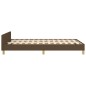 vidaXL Bettgestell mit Kopfteil Dunkelbraun 120x190 cm Stoff vidaXL Bettgestell mit Kopfteil Dunkelbraun 120x190 cm Stoff