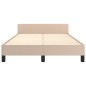 vidaXL Bettgestell mit Kopfteil Cappuccino-Braun 120x190 cm Kunstleder vidaXL Bettgestell mit Kopfteil Cappuccino-Braun 120x190 cm Kunstleder