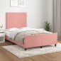 vidaXL Bettgestell mit Kopfteil Rosa 120x190 cm Samt vidaXL Bettgestell mit Kopfteil Rosa 120x190 cm Samt