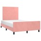 vidaXL Bettgestell mit Kopfteil Rosa 120x190 cm Samt vidaXL Bettgestell mit Kopfteil Rosa 120x190 cm Samt