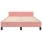 vidaXL Bettgestell mit Kopfteil Rosa 120x190 cm Samt vidaXL Bettgestell mit Kopfteil Rosa 120x190 cm Samt