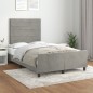 vidaXL Bettgestell mit Kopfteil Hellgrau 120x190 cm Samt vidaXL Bettgestell mit Kopfteil Hellgrau 120x190 cm Samt