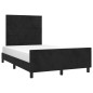 vidaXL Bettgestell mit Kopfteil Schwarz 120x190 cm Samt vidaXL Bettgestell mit Kopfteil Schwarz 120x190 cm Samt