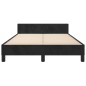 vidaXL Bettgestell mit Kopfteil Schwarz 120x190 cm Samt vidaXL Bettgestell mit Kopfteil Schwarz 120x190 cm Samt