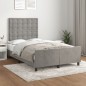 vidaXL Bettgestell mit Kopfteil Hellgrau 120x190 cm Samt vidaXL Bettgestell mit Kopfteil Hellgrau 120x190 cm Samt