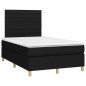 vidaXL Boxspringbett mit Matratze Schwarz 120x190 cm Stoff vidaXL Boxspringbett mit Matratze Schwarz 120x190 cm Stoff