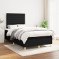 vidaXL Boxspringbett mit Matratze Schwarz 120x190 cm Stoff vidaXL Boxspringbett mit Matratze Schwarz 120x190 cm Stoff