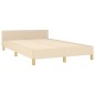 vidaXL Bettgestell mit Kopfteil Creme 120x190 cm Stoff vidaXL Bettgestell mit Kopfteil Creme 120x190 cm Stoff