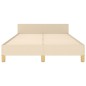 vidaXL Bettgestell mit Kopfteil Creme 120x190 cm Stoff vidaXL Bettgestell mit Kopfteil Creme 120x190 cm Stoff