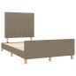 vidaXL Bettgestell mit Kopfteil Taupe 120x190 cm Stoff vidaXL Bettgestell mit Kopfteil Taupe 120x190 cm Stoff
