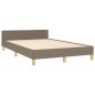 vidaXL Bettgestell mit Kopfteil Taupe 120x190 cm Stoff vidaXL Bettgestell mit Kopfteil Taupe 120x190 cm Stoff