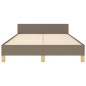 vidaXL Bettgestell mit Kopfteil Taupe 120x190 cm Stoff vidaXL Bettgestell mit Kopfteil Taupe 120x190 cm Stoff
