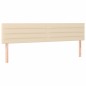 vidaXL Bettgestell mit Kopfteil Creme 120x190 cm Stoff vidaXL Bettgestell mit Kopfteil Creme 120x190 cm Stoff