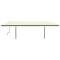 vidaXL Markise Automatisch Einziehbar mit Pfosten 6x3,5 m Creme vidaXL Markise Automatisch Einziehbar mit Pfosten 6x3,5 m Creme