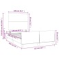 vidaXL Bettgestell mit Kopfteil Dunkelgrau 120x190 cm Samt vidaXL Bettgestell mit Kopfteil Dunkelgrau 120x190 cm Samt