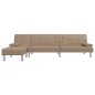 vidaXL Schlafsofa in L-Form Cappuccino-Braun 255x140x70 cm Kunstleder vidaXL Schlafsofa in L-Form Cappuccino-Braun 255x140x70 cm Kunstleder