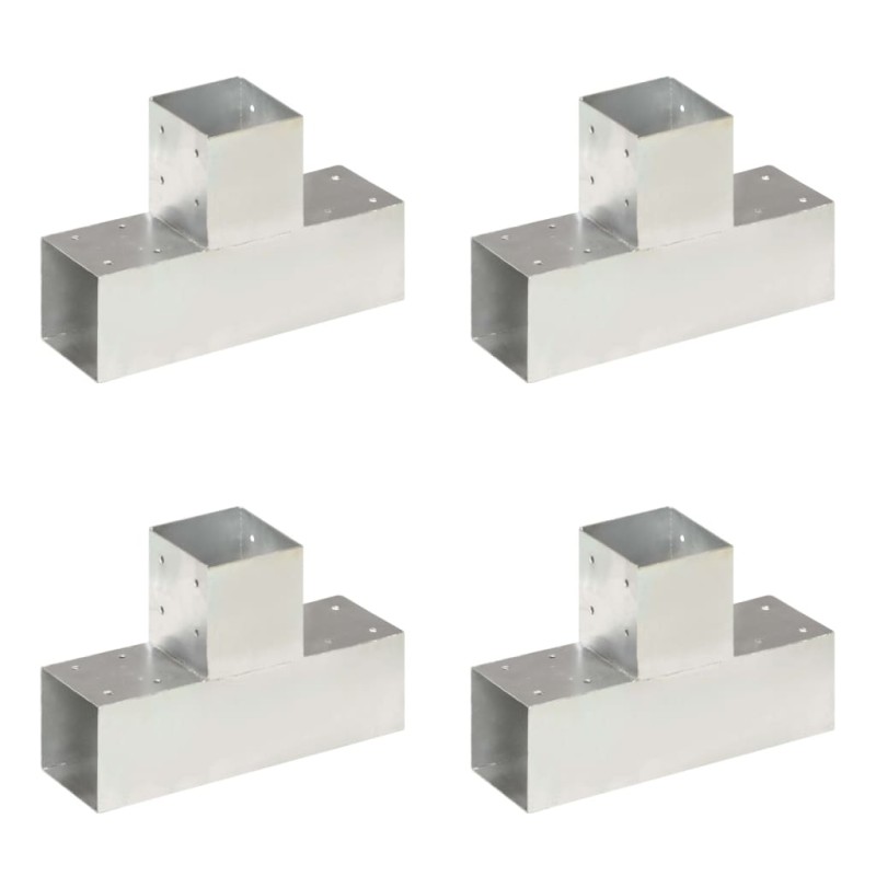 vidaXL Pfostenverbinder 4 Stk. T-Form Verzinktes Metall 91 x 91 mm vidaXL Pfostenverbinder 4 Stk. T-Form Verzinktes Metall 91 x 91 mm