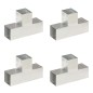 vidaXL Pfostenverbinder 4 Stk. T-Form Verzinktes Metall 91 x 91 mm vidaXL Pfostenverbinder 4 Stk. T-Form Verzinktes Metall 91 x 91 mm
