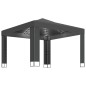 Pavillon mit Doppeldach & LED-Lichterkette 3x3 m Anthrazit Pavillon mit Doppeldach & LED-Lichterkette 3x3 m Anthrazit