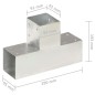 vidaXL Pfostenverbinder 4 Stk. T-Form Verzinktes Metall 91 x 91 mm vidaXL Pfostenverbinder 4 Stk. T-Form Verzinktes Metall 91 x 91 mm