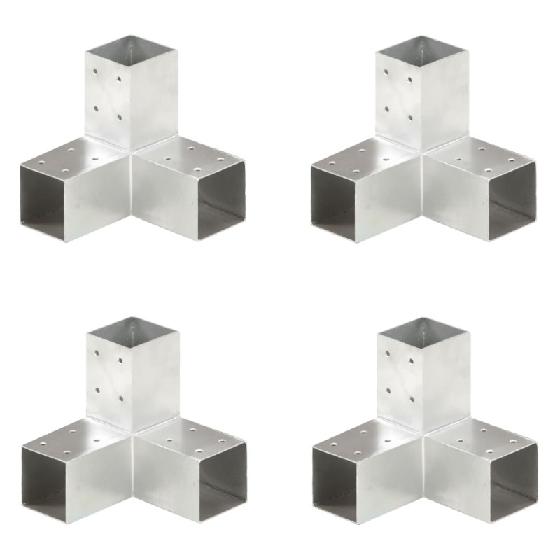 vidaXL Pfostenverbinder 4 Stk. Y-Form Verzinktes Metall 71 x 71 mm vidaXL Pfostenverbinder 4 Stk. Y-Form Verzinktes Metall 71 x 71 mm