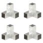 vidaXL Pfostenverbinder 4 Stk. Y-Form Verzinktes Metall 71 x 71 mm vidaXL Pfostenverbinder 4 Stk. Y-Form Verzinktes Metall 71 x 71 mm